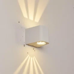 Applique murale d'extérieur Maputo LED Blanc, 2 lumières