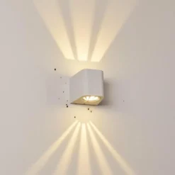 Applique murale d'extérieur Maputo LED Blanc, 2 lumières