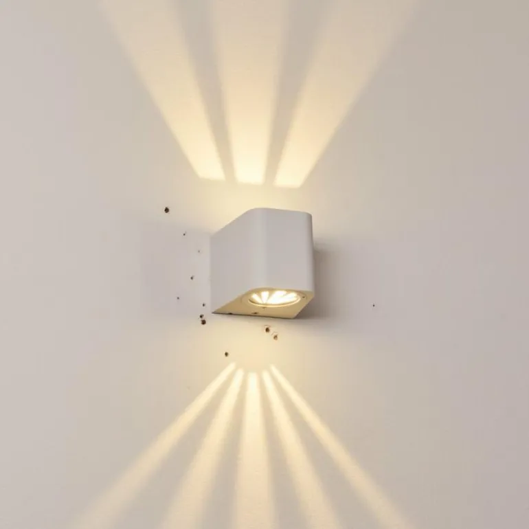 Applique murale d'extérieur Maputo LED Blanc, 2 lumières