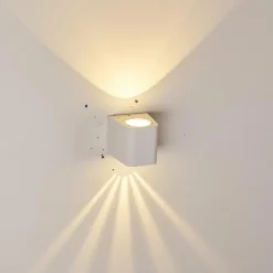 Applique murale d'extérieur Maputo LED Blanc, 2 lumières