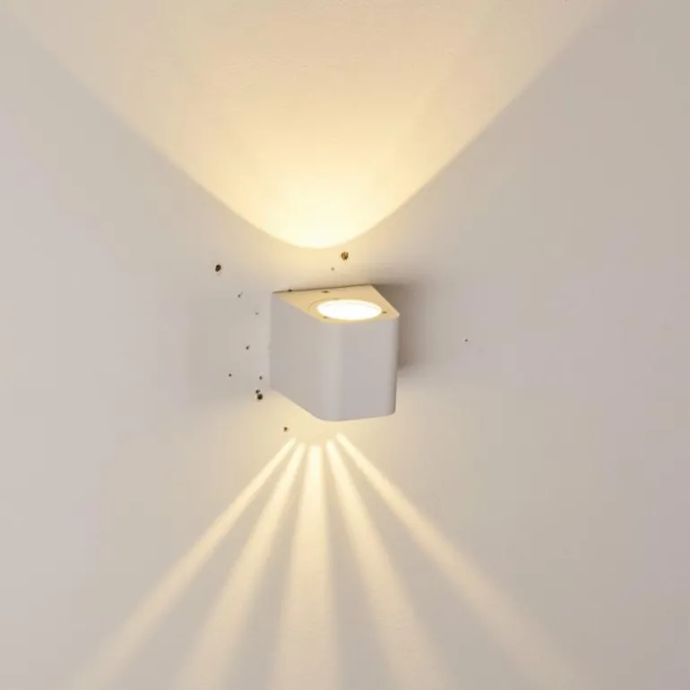 Applique murale d'extérieur Maputo LED Blanc, 2 lumières