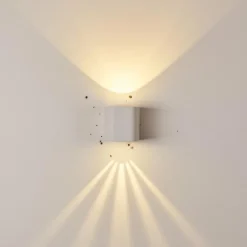 Applique murale d'extérieur Maputo LED Blanc, 2 lumières