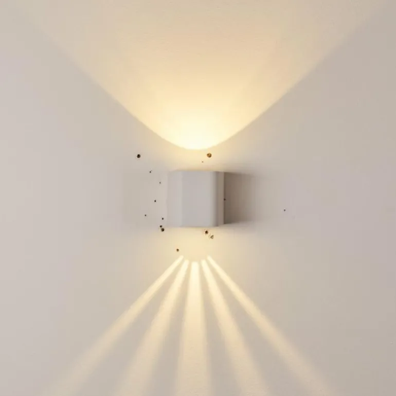 Applique murale d'extérieur Maputo LED Blanc, 2 lumières