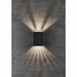 Applique murale d'extérieur Nordlux FOLD LED Noir, 2 lumières