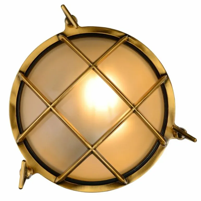 Applique murale d'extérieur Lucide DUDLEY Or, Laiton, 1 lumière