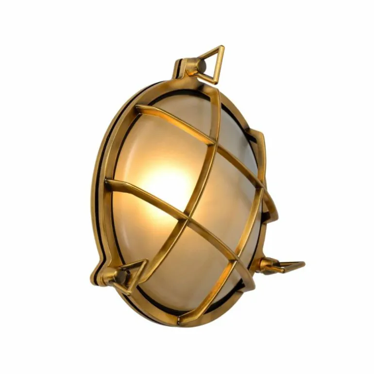 Applique murale d'extérieur Lucide DUDLEY Or, Laiton, 1 lumière