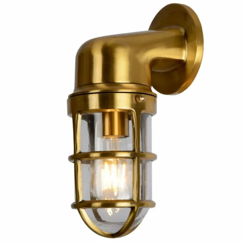 Applique murale d'extérieur Lucide DUDLEY Or, Laiton, 1 lumière