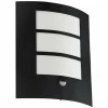 Applique murale d'extérieur Eglo CITY Noir, 1 lumière, Détecteur de mouvement