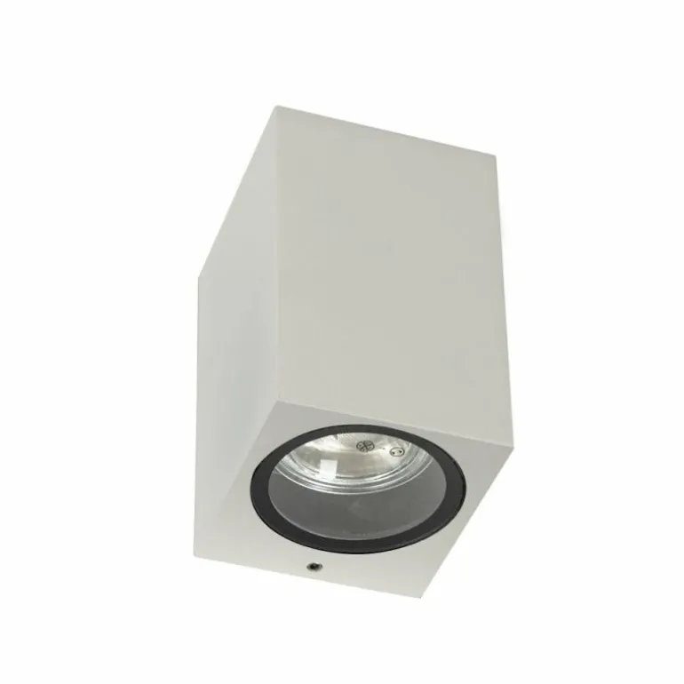 Applique murale d'extérieur KS Verlichting Geo Blanc, 1 lumière