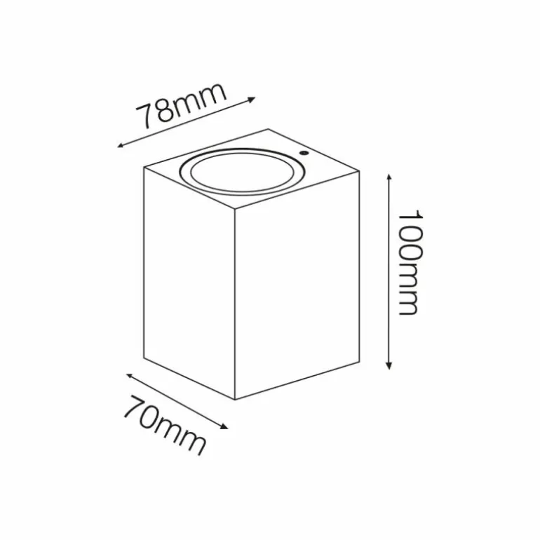 Applique murale d'extérieur KS Verlichting Geo Blanc, 1 lumière