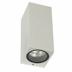 Applique murale d'extérieur KS Verlichting Geo Blanc, 2 lumières