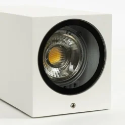 Applique murale d'extérieur KS Verlichting Geo Blanc, 2 lumières