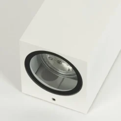 Applique murale d'extérieur KS Verlichting Geo Blanc, 2 lumières