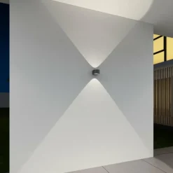 Applique murale d'extérieur KS Verlichting Icon Noir, 2 lumières