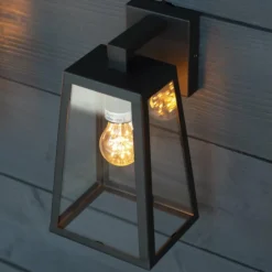 Applique murale d'extérieur KS Verlichting Luuk Noir, 1 lumière