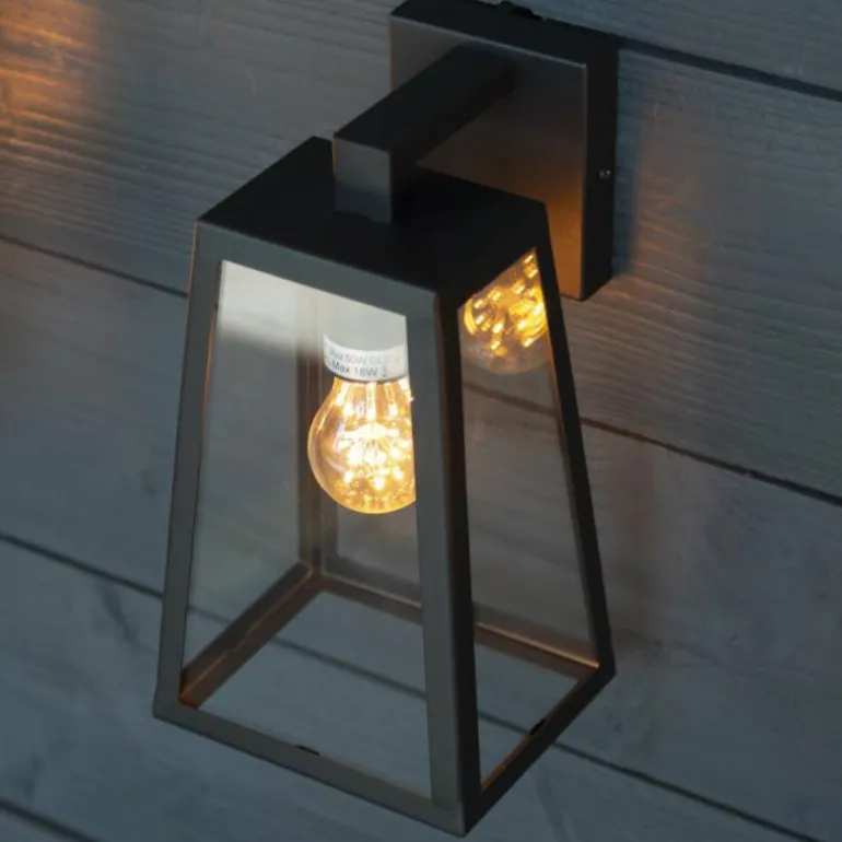 Applique murale d'extérieur KS Verlichting Luuk Noir, 1 lumière