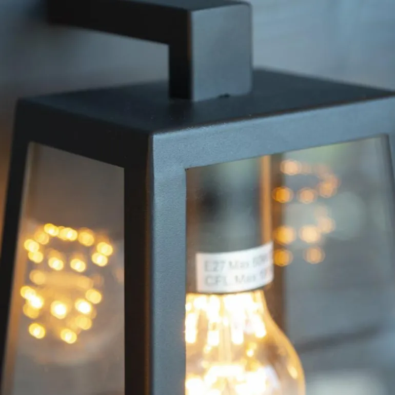 Applique murale d'extérieur KS Verlichting Luuk Noir, 1 lumière