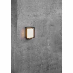 Applique murale d'extérieur Nordlux Nestor LED Noir, 1 lumière, Détecteur de mouvement