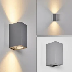 Applique murale d'extérieur Boda Gris, 2 lumières