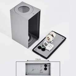 Applique murale d'extérieur Boda Gris, 2 lumières