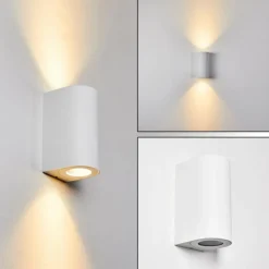 Applique murale d'extérieur Boda Blanc, 2 lumières