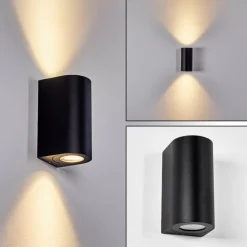 Applique murale d'extérieur Boda Noir, 2 lumières