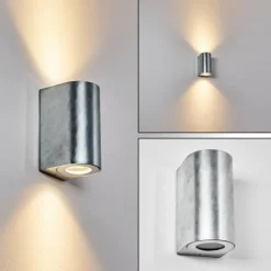 Applique murale d'extérieur Boda Argenté, 2 lumières