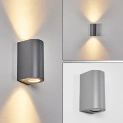 Applique murale d'extérieur Boda Gris, 2 lumières