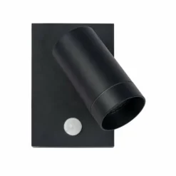 Applique murale d'extérieur Lucide TAYLOR Noir, 1 lumière, Détecteur de mouvement