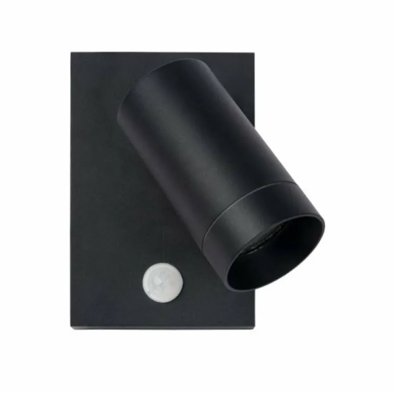 Applique murale d'extérieur Lucide TAYLOR Noir, 1 lumière, Détecteur de mouvement