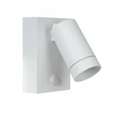 Applique murale d'extérieur Lucide TAYLOR Blanc, 1 lumière, Détecteur de mouvement