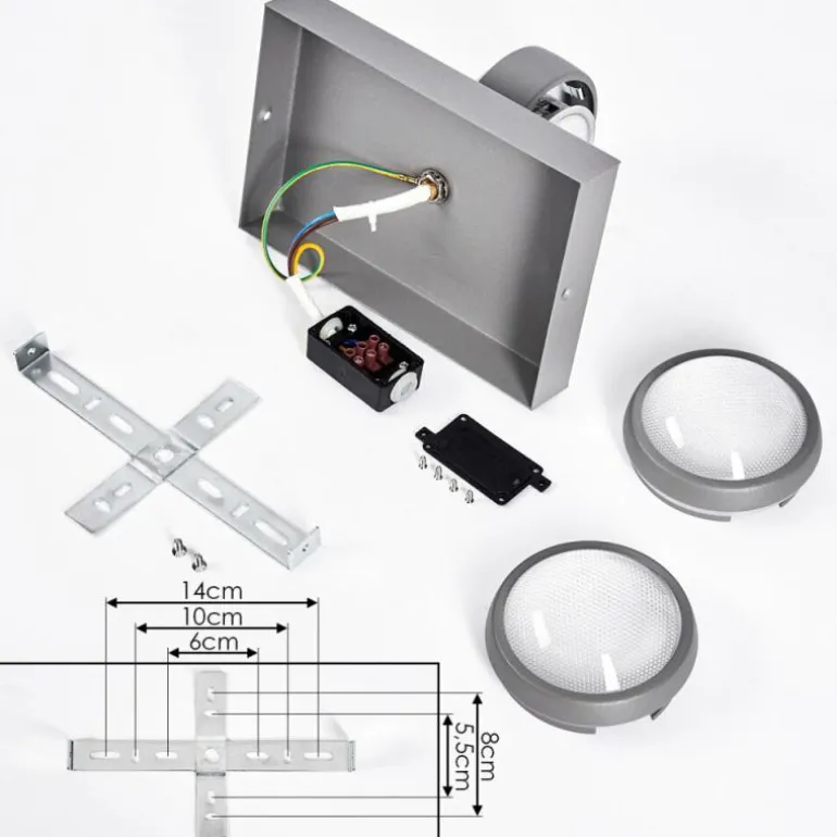 Applique murale d'extérieur Arsego LED Gris, 2 lumières
