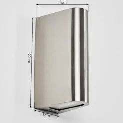 Applique murale d'extérieur Avena LED Acier inoxydable, 1 lumière