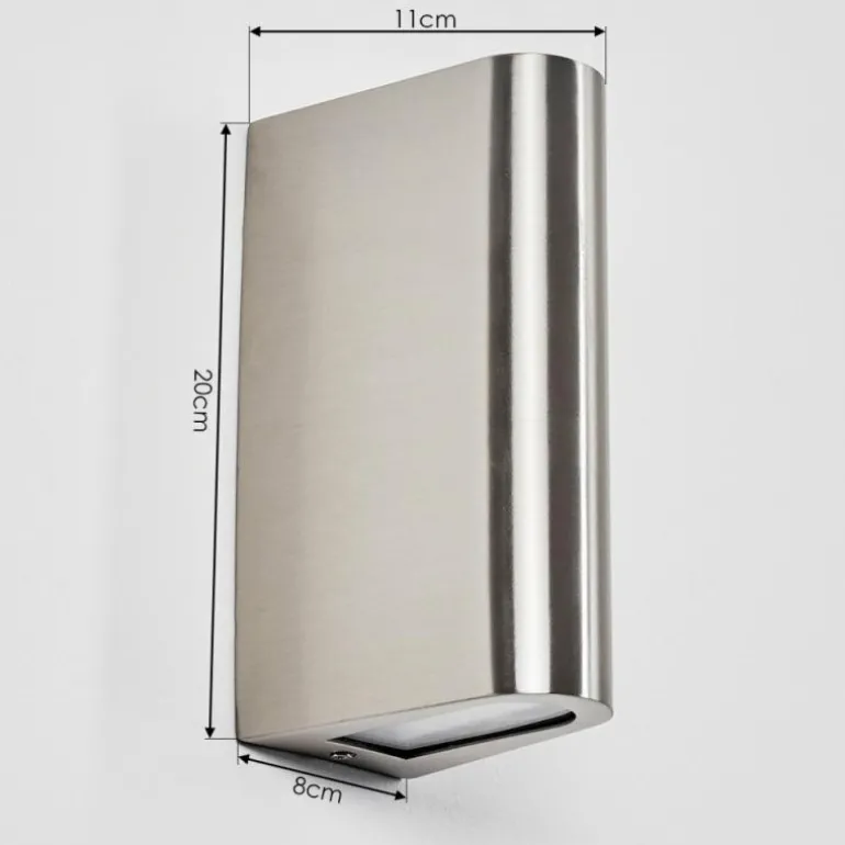 Applique murale d'extérieur Avena LED Acier inoxydable, 1 lumière