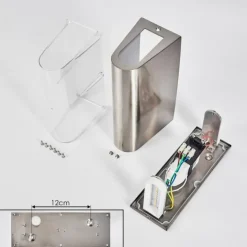 Applique murale d'extérieur Avena LED Acier inoxydable, 1 lumière