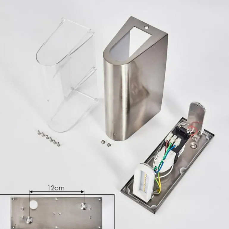 Applique murale d'extérieur Avena LED Acier inoxydable, 1 lumière