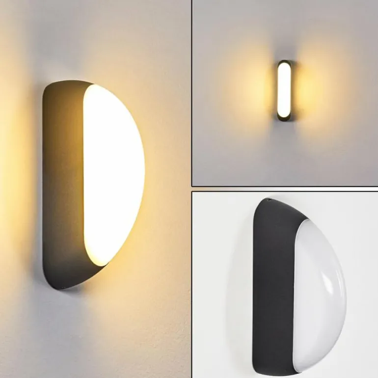 Applique murale d'extérieur Arvier LED Noir, 1 lumière