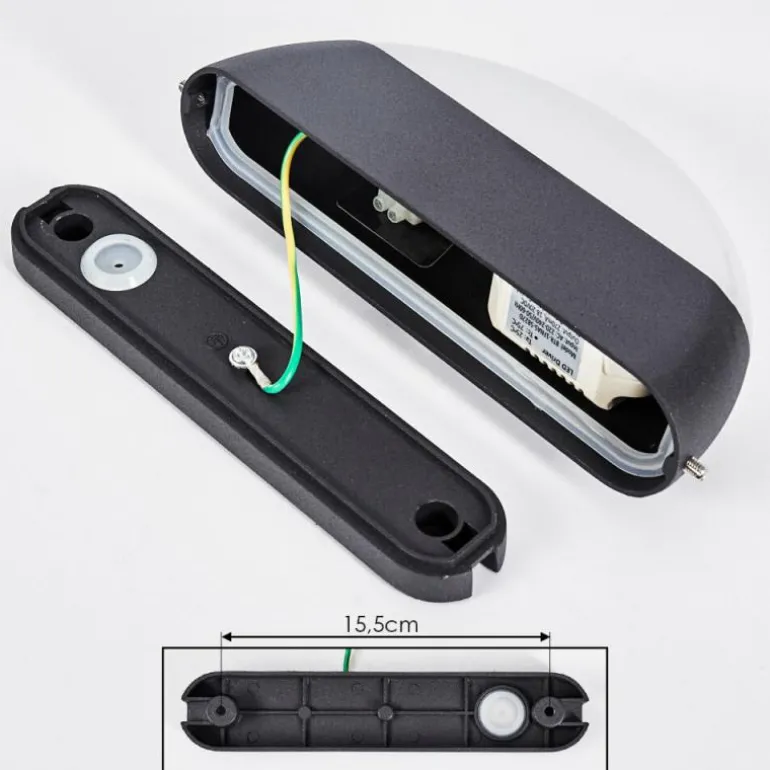 Applique murale d'extérieur Arvier LED Noir, 1 lumière