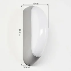 Applique murale d'extérieur Arvier LED Gris, 1 lumière