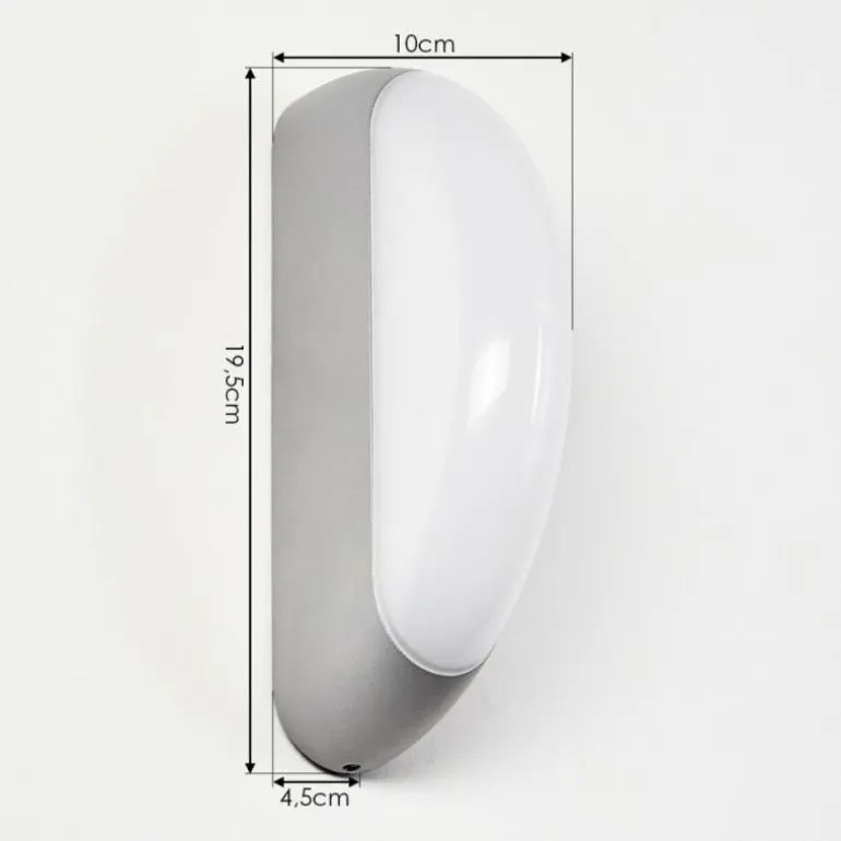 Applique murale d'extérieur Arvier LED Gris, 1 lumière