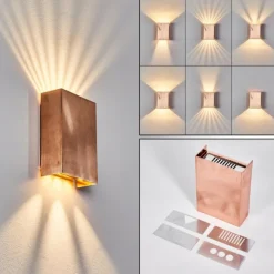 Applique murale d'extérieur Benin LED Cuivre, 1 lumière