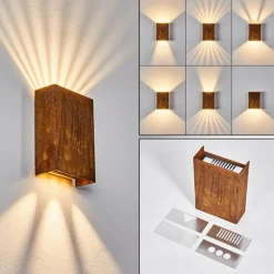 Applique murale d'extérieur Benin LED Rouille, 1 lumière