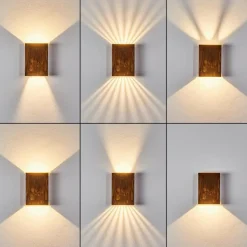 Applique murale d'extérieur Benin LED Rouille, 1 lumière