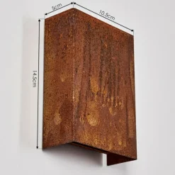 Applique murale d'extérieur Benin LED Rouille, 1 lumière