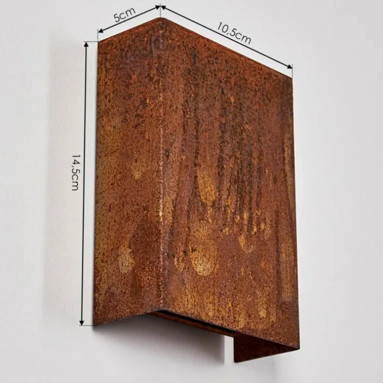 Applique murale d'extérieur Benin LED Rouille, 1 lumière