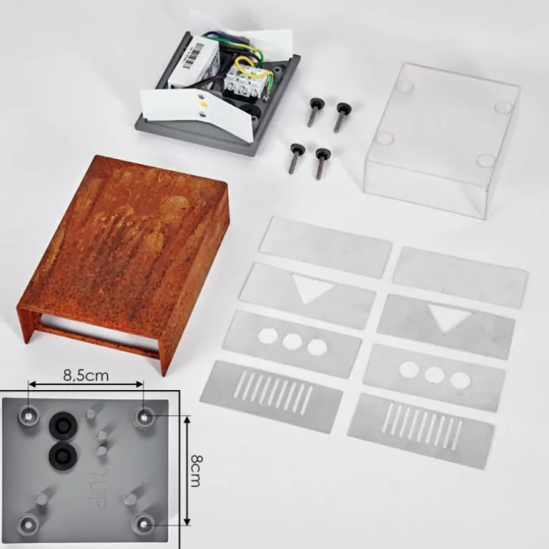 Applique murale d'extérieur Benin LED Rouille, 1 lumière