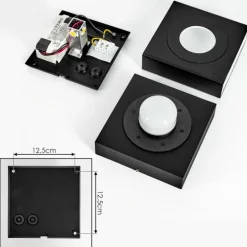 Applique murale d'extérieur Fontanile LED Noir, Blanc, 1 lumière