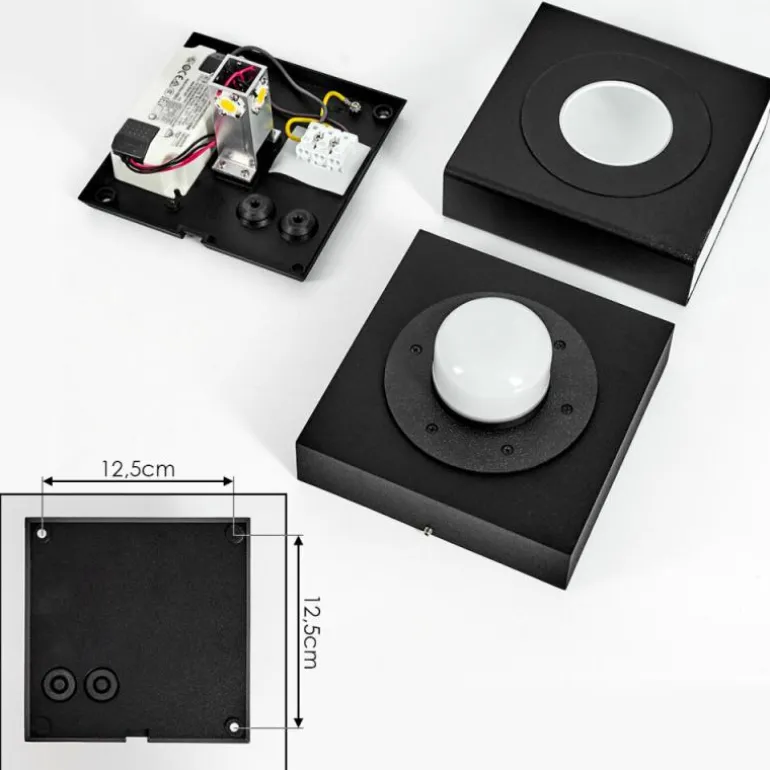 Applique murale d'extérieur Fontanile LED Noir, Blanc, 1 lumière