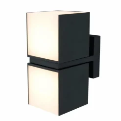 Applique murale d'extérieur Lutec CUBA LED Noir, 2 lumières