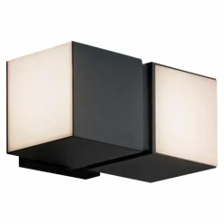 Applique murale d'extérieur Lutec CUBA LED Noir, 2 lumières